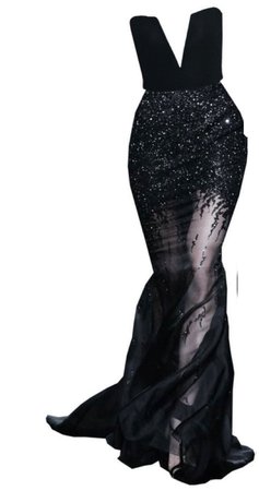 black sparkling gown
