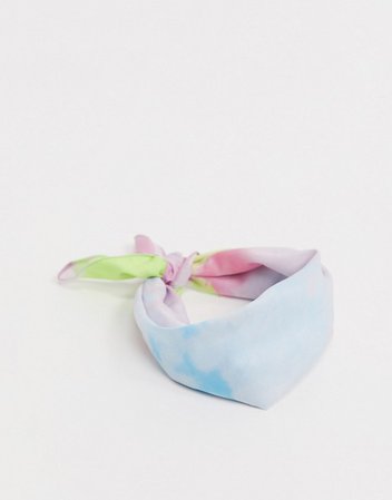 Pieces head scarf in pastel tie dye | ASOS