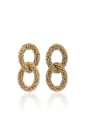 Exclusive Crystal Link Earrings By Deepa Gurnani | Moda Operandi