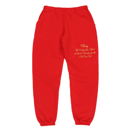 ODD ONES OUT SWEAT PANTS (CHERRY RED)