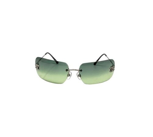 Chanel green and blue tint sunglasses