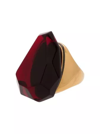 Alexander McQueen Red Faceted Ring