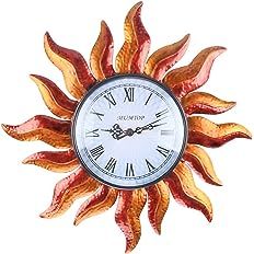 Amazon.com: MUMTOP Indoor Outdoor Wall Clock Outdoor Clock Wall-Mounted Clock Exquisite Decoration (Sun) : Home & Kitchen