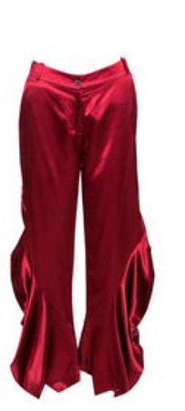 Dior red silk pants