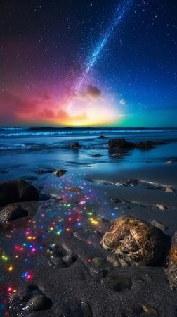 beach rock glowing ✨️ fantasy magic