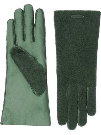 Burberry Shearling And Leather Gloves