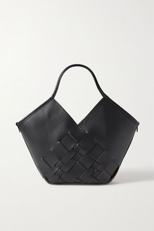 Black Coloma small woven leather tote | HEREU | NET-A-PORTER