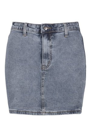 Vintage Wash Denim Mini Skirt | boohoo