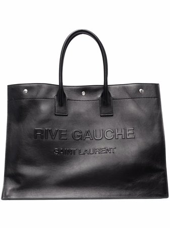 Saint Laurent Rive Gauche leather tote bag - FARFETCH