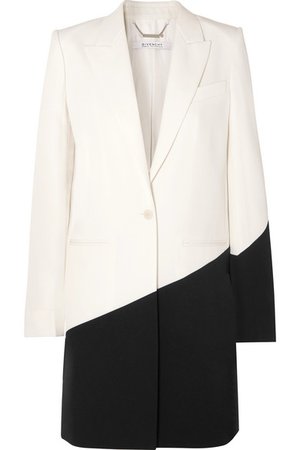 Givenchy | Zweifarbiger Blazer aus Wolle | NET-A-PORTER.COM