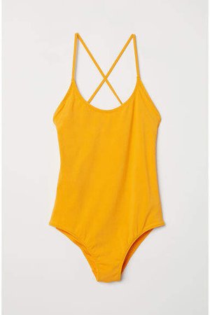 Swimsuit with Lacing - Orange