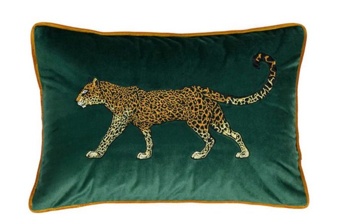Marketplace - ✨Velvet Jaguar Embroidered Emerald Green Vintage Retro Inspired Pillow Cover ✨ | Facebook