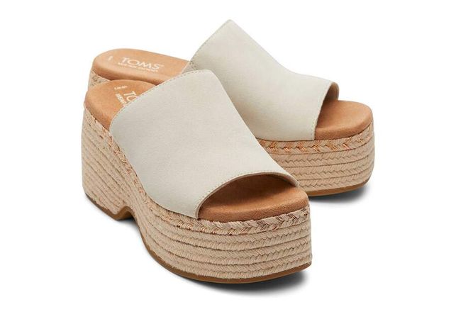 Womens Laila Mule Cream Platform Sandal | TOMS