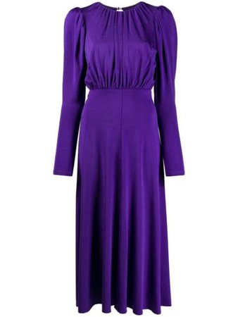 Purple Rotate Mutton Sleeve Dress | Farfetch.com
