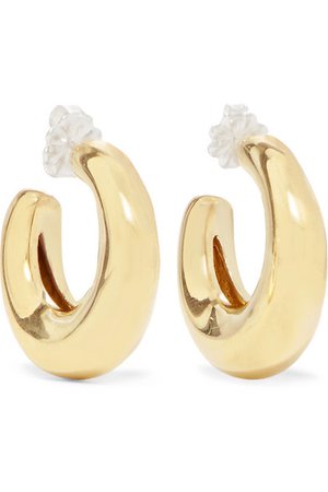 LEIGH MILLER Bubble gold-tone hoop earrings