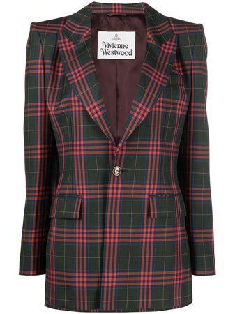 Vivienne Westwood check-pattern single-breasted blazer