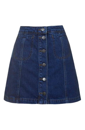 Topshop Button Front Denim Skirt | Nordstrom