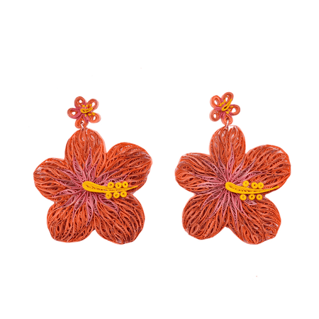 hibiscus earrings