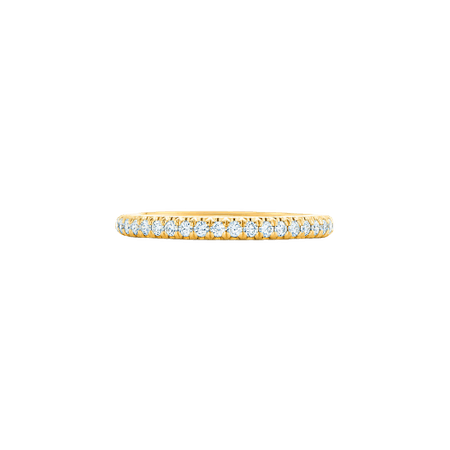 Tiffany Soleste® Half Eternity Ring in Yellow Gold with Diamonds