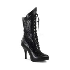 Funtasma Women's Victorian 116X, Size: 10 M, Black | Lace high heels, Heels, Victorian boots