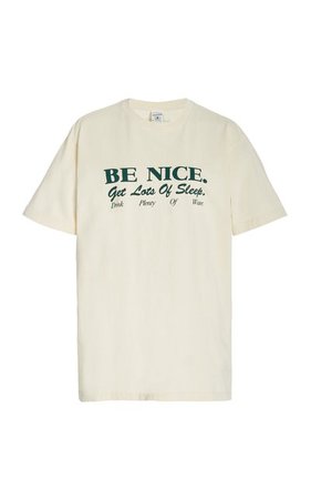 Be Nice Cotton T-Shirt By Sporty & Rich | Moda Operandi