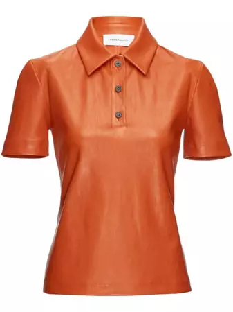 Ferragamo short-sleeve Leather Polo Shirt - Farfetch
