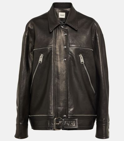 Herman Leather Jacket in Black - Khaite | Mytheresa