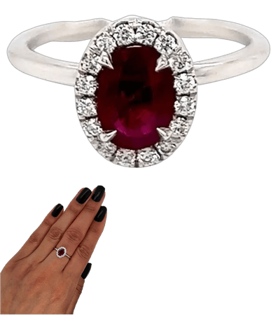 0.80 Carat Ruby and Diamond Ladies Ring
