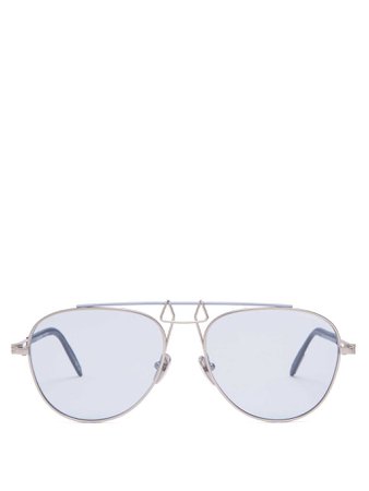 Aviator-frame metal sunglasses | CALVIN KLEIN 205W39NYC | MATCHESFASHION.COM FR