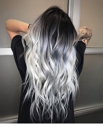black and grey hair
