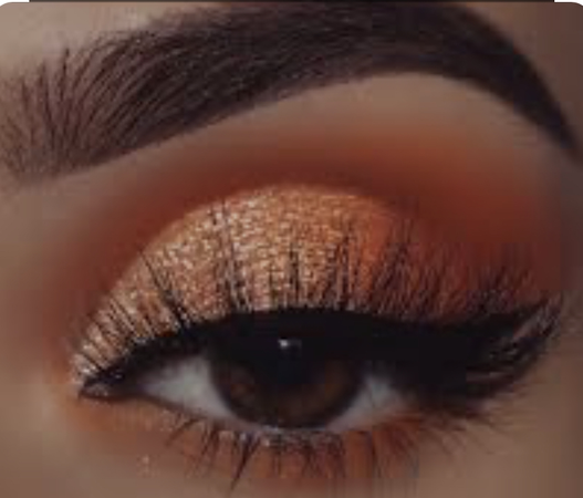 Orange eye shadow make-up