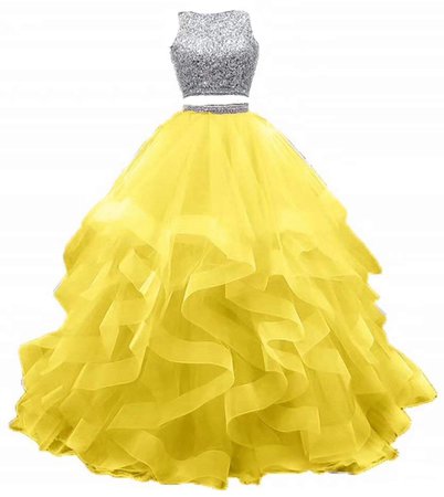 Yellow Two Piece Dress