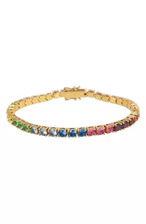 Kurt Geiger London Rainbow Crystal Tennis Bracelet | Nordstrom