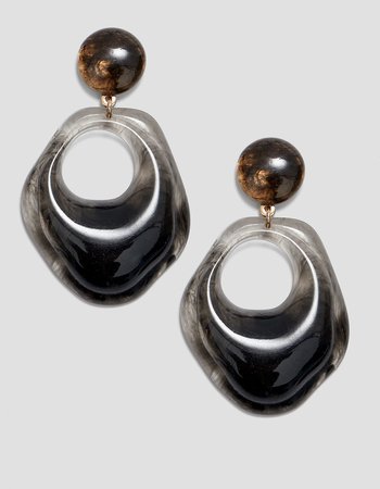 Resin front earrings - Jewellery | Stradivarius Ukraine