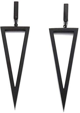 Amazon.com: Triangle Shape Drop Dangle Earrings Metal Geometric For Women Bar Party Jewelry-Black: Jewelry