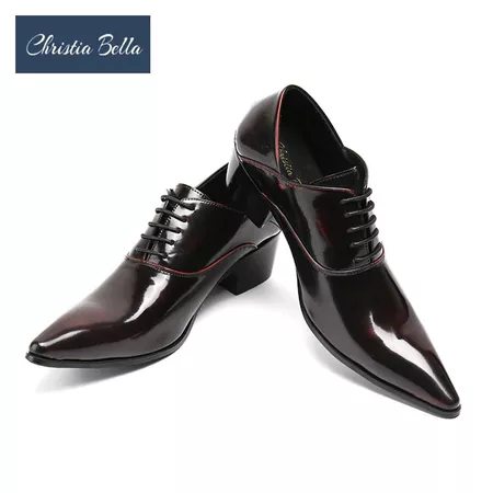 Christia Bella Mens Dress Shoes High Heels Leather Wedding Shoes Mens Formal Business Shoes Man Oxfords Shoes for Work Plus Size-in Formal Shoes from Shoes on Aliexpress.com | Alibaba Group