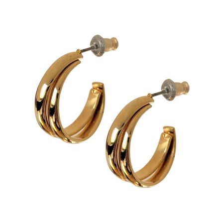 Vintage gold hoop earrings