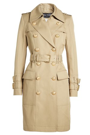 Cotton Trench Coat with Embossed Buttons Gr. FR 40