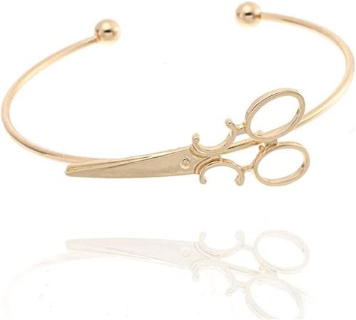 Amazon.com: Geometric Circle Ball Knife Bangle Bracelets Scissor Open Cuff Bracelet Women Girls Hairdresser Gifts(Gold): Clothing, Shoes & Jewelry