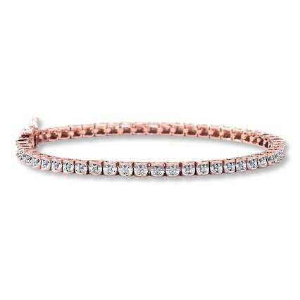 Diamond Bracelet 1/6 ct tw Round-cut 10K Rose Gold - 111228906 - Kay