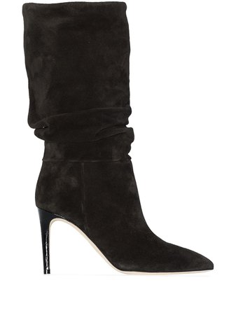 Paris Texas Slouchy Suede 85mm Ankle Boots - Farfetch