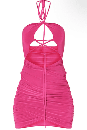Hot pink mini dress