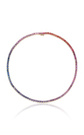 18k Yellow Gold Ombre Tennis Necklace By Emily P. Wheeler