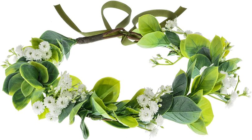 Amazon.com: Daisyu Women Flower Crown Floral Headpiece Artificial Flower Headband for Wedding Bride Maternity Photos Festival Party (white) : Clothing, Shoes & Jewelry
