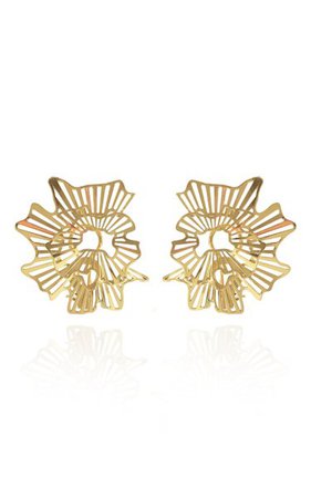 18k Yellow Gold Spiral Clip Earrings By Carol Kauffmann | Moda Operandi