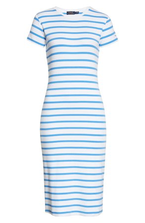 Polo Ralph Lauren Stripe T-Shirt Dress | blue white
