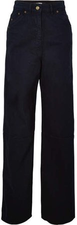High-rise Wide-leg Jeans - Navy