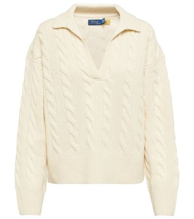 Polo Ralph Lauren - Cable-knit V-neck sweater