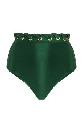 Devi Eyelette High-Waisted Bikini Bottoms By Zimmermann | Moda Operandi