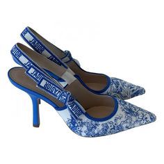 Dior J'adior Cloth heels Dior Blue size 39.5 IT in Cloth - 25117474
